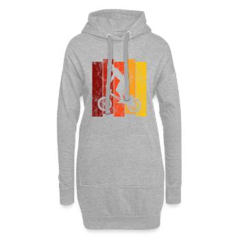 Cadeau rétro de vélo de vélo BMX Vélo Motocross - Sweat-shirt à capuche long Femme - gris chiné - Devant