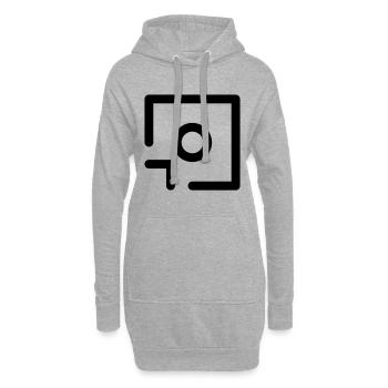 Foto Kamera Save Abstrakt Diskette Icon Geschenk - Hoodie-Kleid - Grau meliert - Vorne