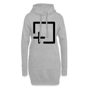 Save Add Computer Icon Form Abstrakt Geschenk - Hoodie-Kleid - Grau meliert - Vorne