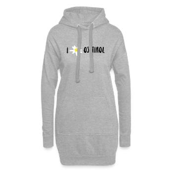I love Osttirol Edelweiss Edition - Hoodie-Kleid - Grau meliert - Vorne