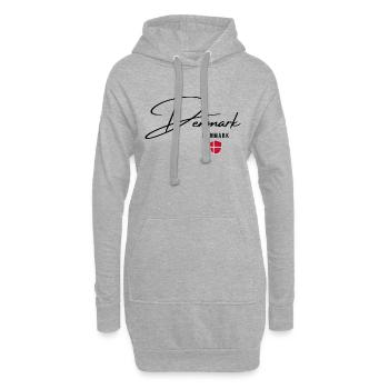 Drapeau du Danemark, fierté danoise - Sweat-shirt à capuche long Femme - gris chiné - Devant