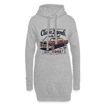 Oldtimer - Légendes classiques - Sweat-shirt à capuche long Femme - gris chiné - Devant