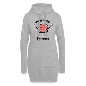 Vertrauen Sie dem Universum T-Shirt Yoga Gif - Hoodie-Kleid - Grau meliert - Vorne