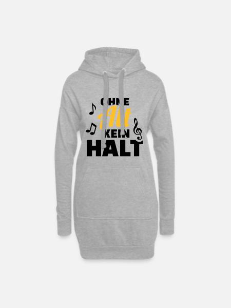 Chor - Hoodie-Kleid - Grau meliert