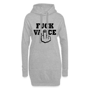 fuck vance - Sweat-shirt à capuche long Femme - gris chiné - Devant