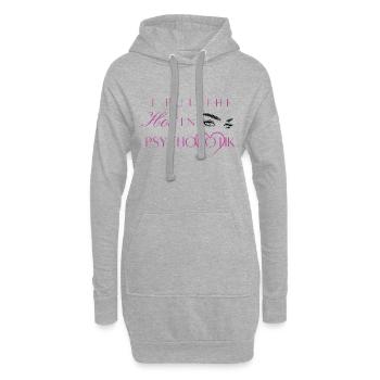 Psycho - Hoodie-Kleid - Grau meliert - Vorne