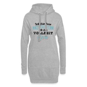 Ich bin kein Rentner ich bin Vollzeit Opa - Hoodie-Kleid - Grau meliert - Vorne