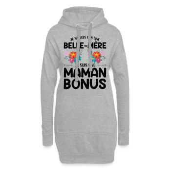 Belle Fête Des Mères Cadeau Belle Mère Maman Bonus - Sweat-shirt à capuche long Femme - gris chiné - Devant