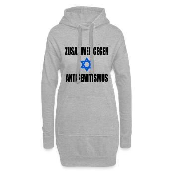 zusammen gegen antisemitismus - Hoodie-Kleid - Grau meliert - Vorne