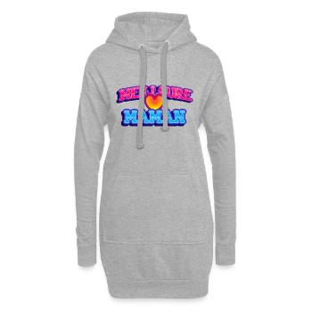 Meilleure maman. Reine des maman - Sweat-shirt à capuche long Femme - gris chiné - Devant