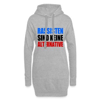 rassisten sind keine alternative - Hoodie-Kleid - Grau meliert - Vorne