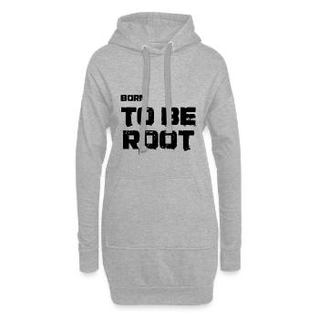 Né pour être root. Administrateurs informatiques, admin, nerds - Sweat-shirt à capuche long Femme - gris chiné - Devant