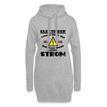 Elektriker stehen ständig unter Spannung - Hoodie-Kleid - Grau meliert - Vorne