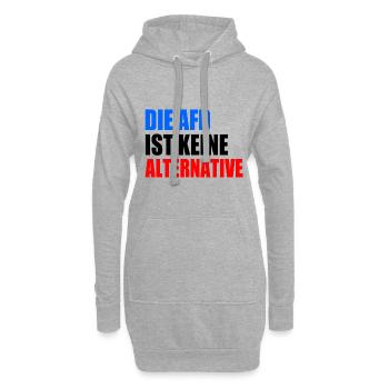 die afd ist keine alternative - Hoodie-Kleid - Grau meliert - Vorne