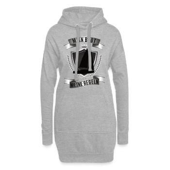 Mein Boot Meine Regeln Segelboot Kapitän Segler - Hoodie-Kleid - Grau meliert - Vorne