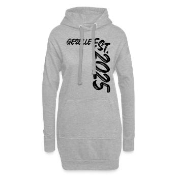 Geselle Est. 2025 - Hoodie-Kleid - Grau meliert - Vorne