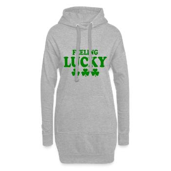 feeling lucky - Hoodie-Kleid - Grau meliert - Vorne