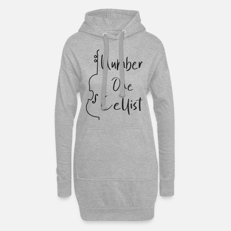 Violoncelle violoncelle violoncelle - Sweat-shirt à capuche long Femme - gris chiné
