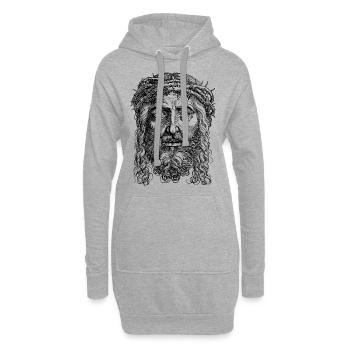 Jesus - Hoodie-Kleid - Grau meliert - Vorne