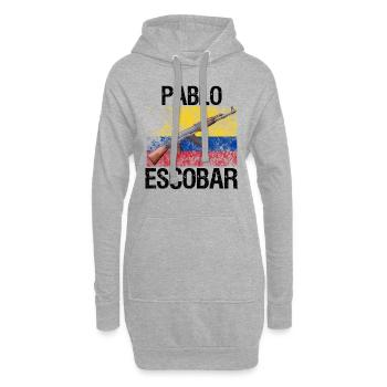 Pablo Escobar "Ak 47" - Hoodie-Kleid - Grau meliert - Vorne