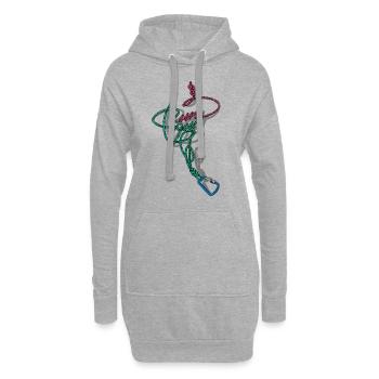 Grimpeur escalade escalade corde corde cadeau - Sweat-shirt à capuche long Femme - gris chiné - Devant