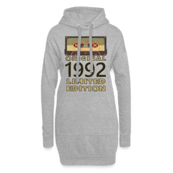Né en 1992 Original Classic 1992 - Sweat-shirt à capuche long Femme - gris chiné - Devant