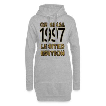 Vintage 1997 Vintage Born Anniversaire Rétro - Sweat-shirt à capuche long Femme - gris chiné - Devant