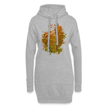 Blatt - Hoodie-Kleid - Grau meliert - Vorne