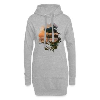 Pavilion - Hoodie-Kleid - Grau meliert - Vorne