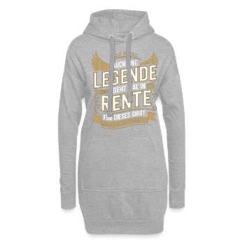 Auch Eine Legende Geht Mal In Rente - Hoodie-Kleid - Grau meliert - Vorne