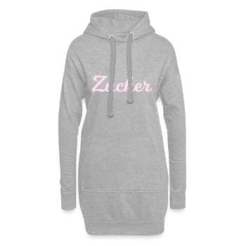 Zucker rosa - Hoodie-Kleid - Grau meliert - Vorne