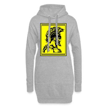Spartan Warrior Gladiator Muskeln - Hoodie-Kleid - Grau meliert - Vorne