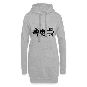 Polizistin Lustige Spruch Polizei Sprüche Geschenk - Hoodie-Kleid - Grau meliert - Vorne