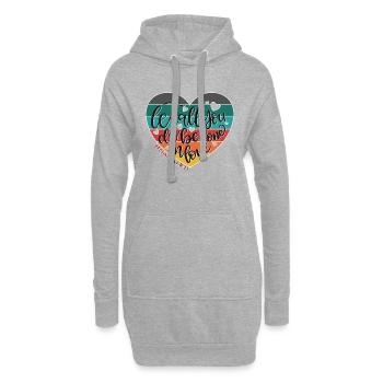 Christian Design Que tout ce que vous faites soit fait dans l’amour 2 - Sweat-shirt à capuche long Femme - gris chiné - Devant