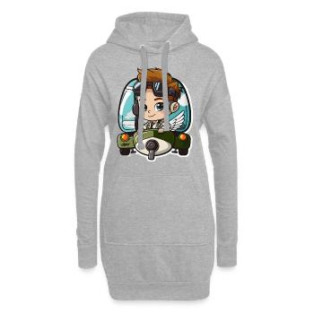 Fliegen Sie hoch hinaus - Hoodie-Kleid - Grau meliert - Vorne