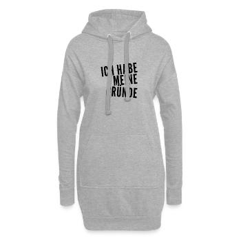 ich weiß warum - Hoodie-Kleid - Grau meliert - Vorne