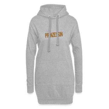 so sieht eine Prinzessin aus - Hoodie-Kleid - Grau meliert - Vorne