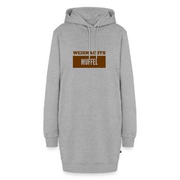 keinen Bock auf Weihnachten - Hoodie-Kleid - Grau meliert - Vorne
