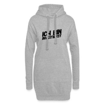 Investir, c’est toujours possible - Sweat-shirt à capuche long Femme - gris chiné - Devant