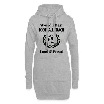 Der beste Fußballtrainer der Welt - Hoodie-Kleid - Grau meliert - Vorne