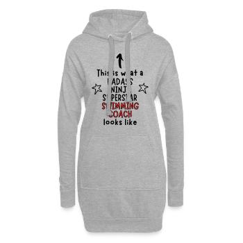 Das ist es, was ein Badass, Ninja, Superstar, Schwimmen - Hoodie-Kleid - Grau meliert - Vorne