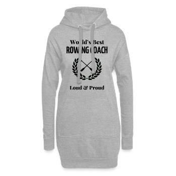 Der beste Rudertrainer der Welt. - Hoodie-Kleid - Grau meliert - Vorne