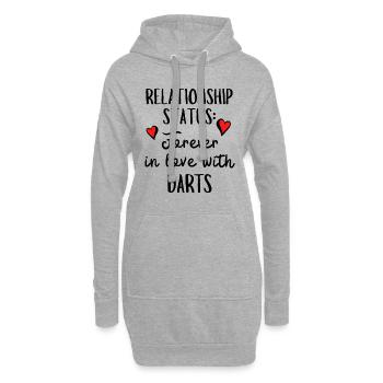Beziehungsstatus: Für immer verliebt in Darts. - Hoodie-Kleid - Grau meliert - Vorne