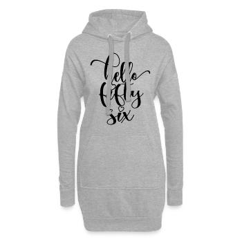 Hallo Fifty Six Süßer 56 Jahre alter Geburtstag - Hoodie-Kleid - Grau meliert - Vorne