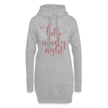 Bonjour Quatre-vingt-dix-huit mignons anniversaire de 98 ans - Sweat-shirt à capuche long Femme - gris chiné - Devant