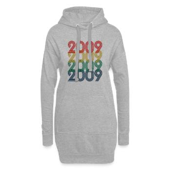 Cool Retro 2009, 14 Jahre alt, 14. Geburtstag Teens - Hoodie-Kleid - Grau meliert - Vorne