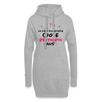 Rentnerin Lustig Spruch Ruhestand Rente Geschenk - Hoodie-Kleid - Grau meliert - Vorne