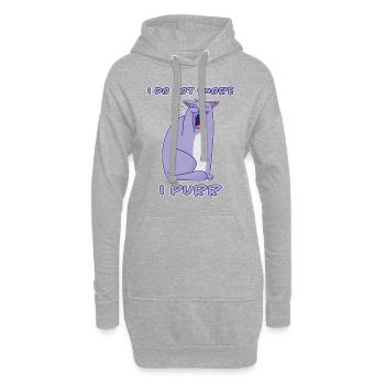 Purring Snoring Funny Saying Cat Gift - Hoodie Dress - heather grey - Front