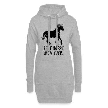 Meilleur cadeau de maman de cavalier de tous les temps - Sweat-shirt à capuche long Femme - gris chiné - Devant