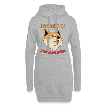Shiba Inu Maman Chien Fun Dire Shiba Inu Cadeau - Sweat-shirt à capuche long Femme - gris chiné - Devant